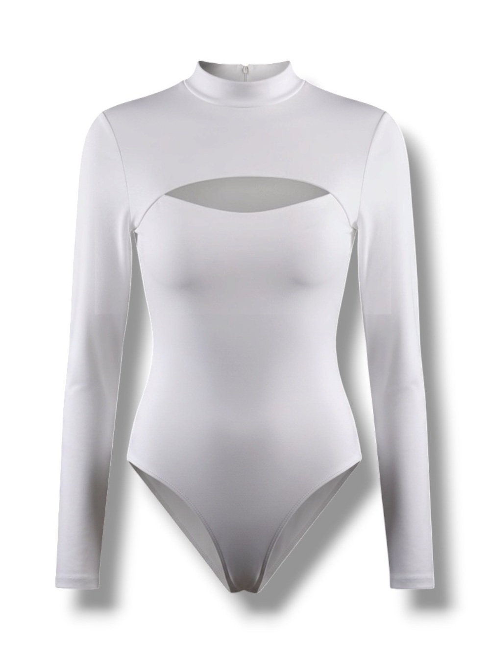 Babaton Aritzia Long Sleeve Cutout Bodysuit in White Size L